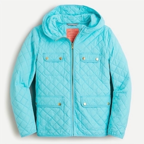 J. Crew Jackets & Blazers - NWT J. Crew Quilted Field Jacket With PrimaLoft Vivid Sky Blue Size XS